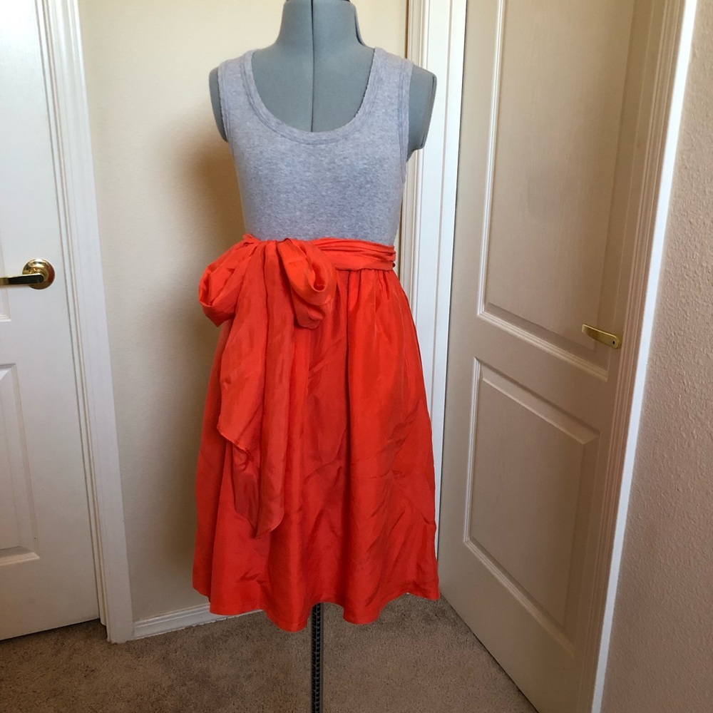 Anthropologie one September Orange Dress